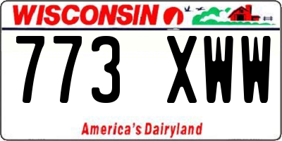 WI license plate 773XWW