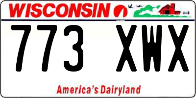 WI license plate 773XWX