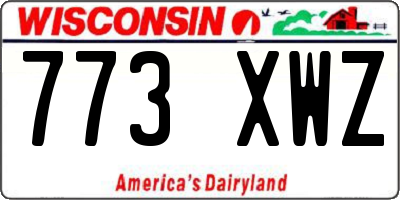 WI license plate 773XWZ