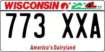 WI license plate 773XXA