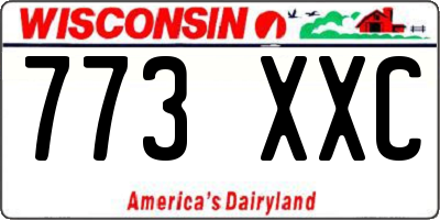 WI license plate 773XXC