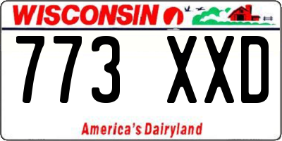 WI license plate 773XXD