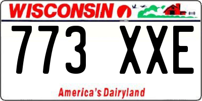 WI license plate 773XXE