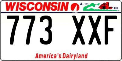 WI license plate 773XXF