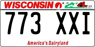 WI license plate 773XXI