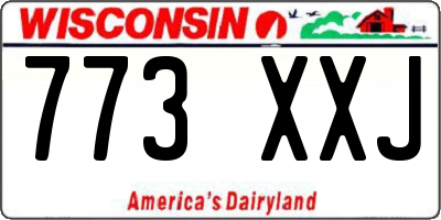 WI license plate 773XXJ