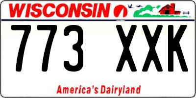 WI license plate 773XXK