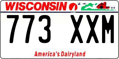 WI license plate 773XXM