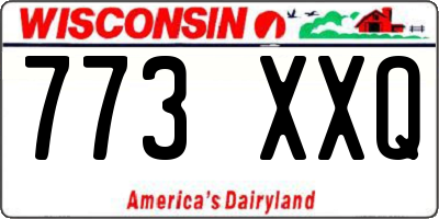WI license plate 773XXQ