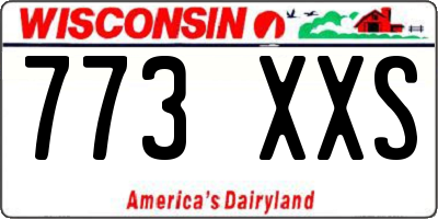 WI license plate 773XXS
