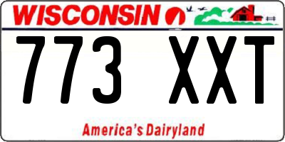 WI license plate 773XXT