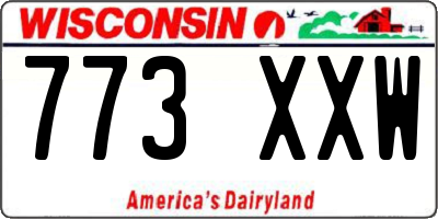 WI license plate 773XXW