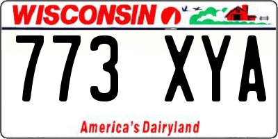 WI license plate 773XYA