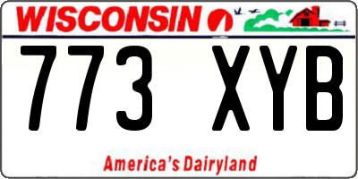 WI license plate 773XYB