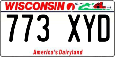 WI license plate 773XYD