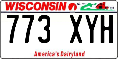 WI license plate 773XYH
