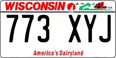 WI license plate 773XYJ