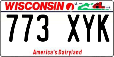 WI license plate 773XYK