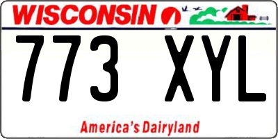 WI license plate 773XYL