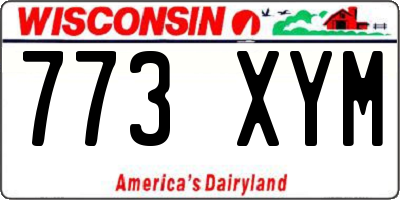WI license plate 773XYM