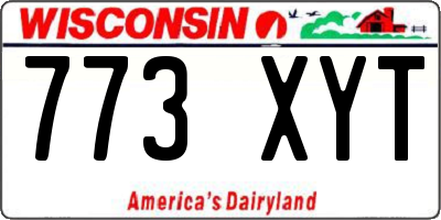 WI license plate 773XYT