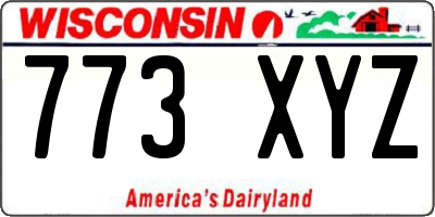 WI license plate 773XYZ