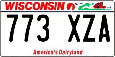 WI license plate 773XZA