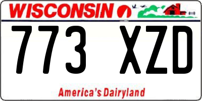 WI license plate 773XZD