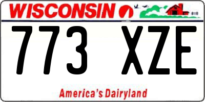 WI license plate 773XZE