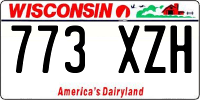 WI license plate 773XZH