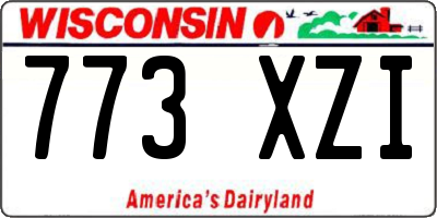 WI license plate 773XZI