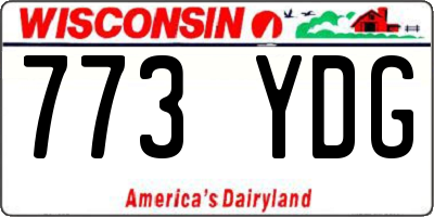 WI license plate 773YDG
