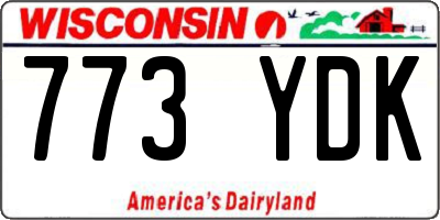 WI license plate 773YDK