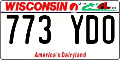 WI license plate 773YDO