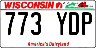WI license plate 773YDP