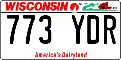 WI license plate 773YDR