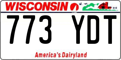 WI license plate 773YDT