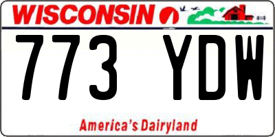 WI license plate 773YDW