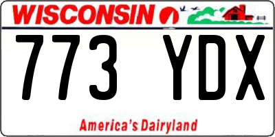 WI license plate 773YDX