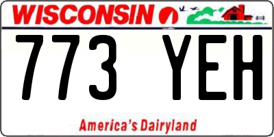 WI license plate 773YEH