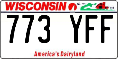 WI license plate 773YFF