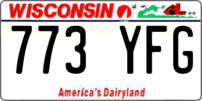 WI license plate 773YFG