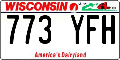 WI license plate 773YFH