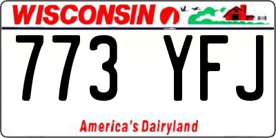 WI license plate 773YFJ