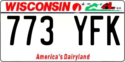 WI license plate 773YFK