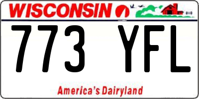 WI license plate 773YFL