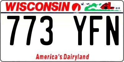 WI license plate 773YFN