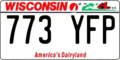 WI license plate 773YFP