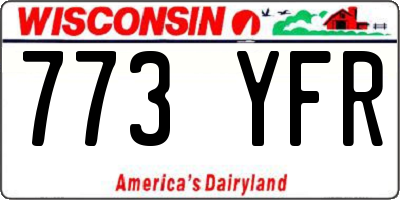 WI license plate 773YFR
