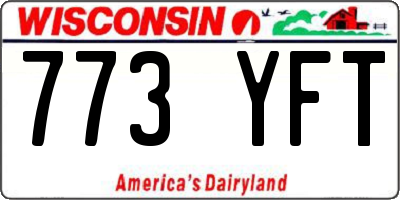 WI license plate 773YFT